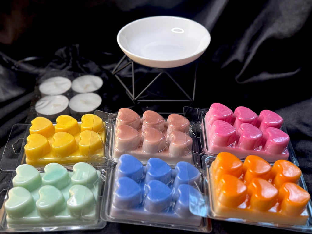 AP Melt Box – Heart Melter + 6 Soy Wax Melts | Aromatherapy Gift Set, Hand-Poured